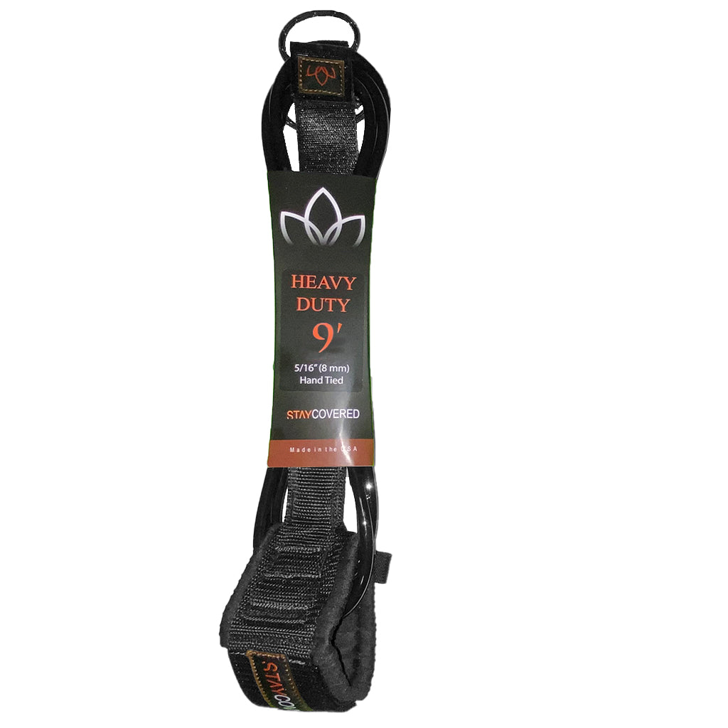 Stay Covered Heavy Duty Hand Tied Surfboard Leash - 9&