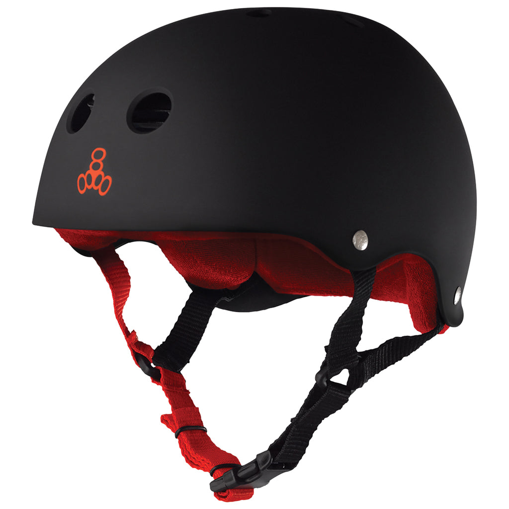 Triple 8 Classic Sweatsaver™ Skateboard Helmet - Black/Red