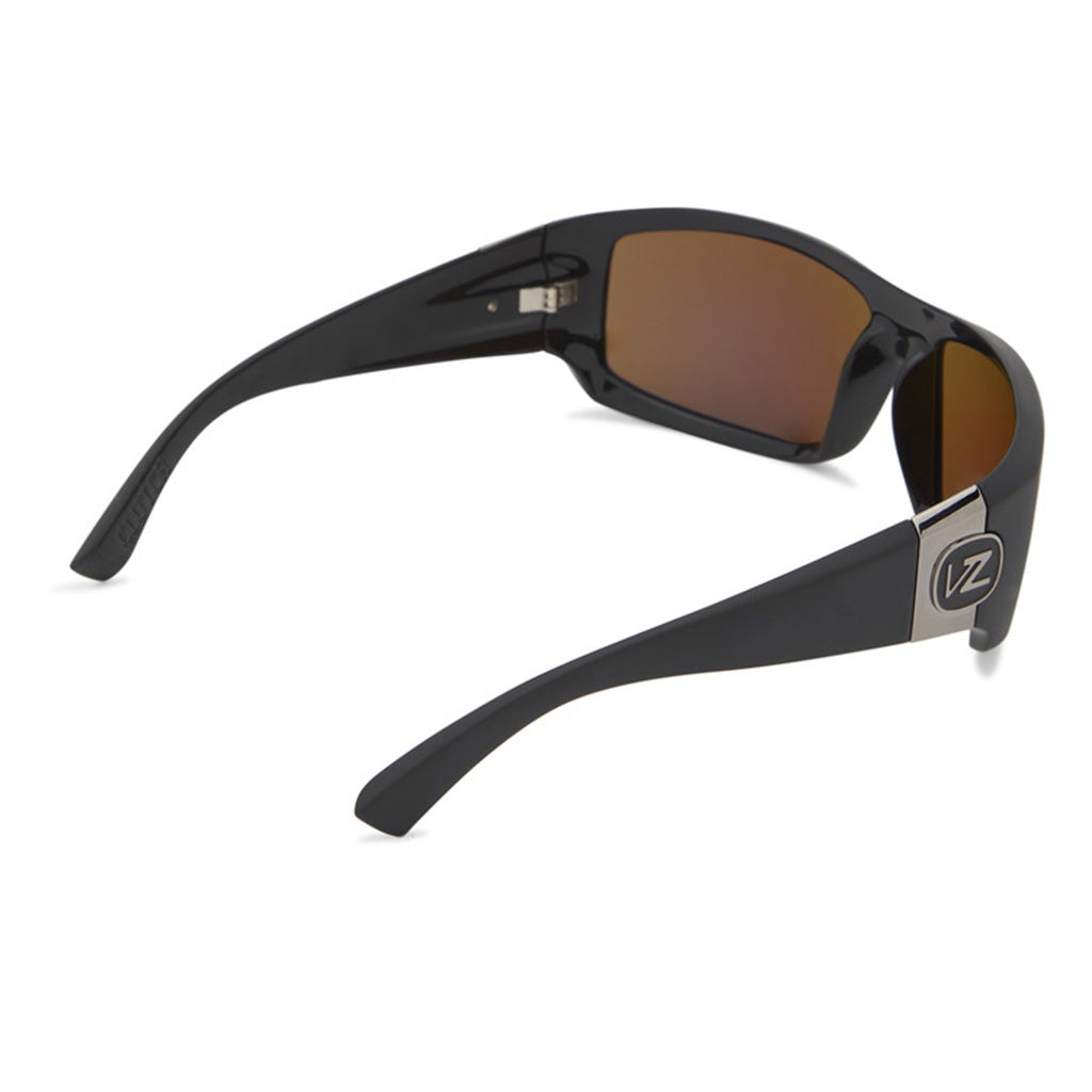 Von Zipper Clutch Sunglasses - Black Satin/Green Glass Polarized