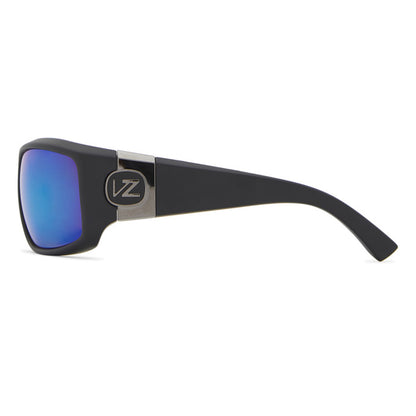 Von Zipper Clutch Sunglasses - Black Satin/Green Glass Polarized