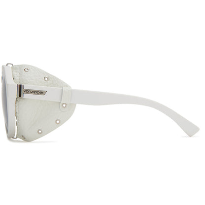 Von Zipper Psychwig Sunglasses -White Satin/Silver Chrome
