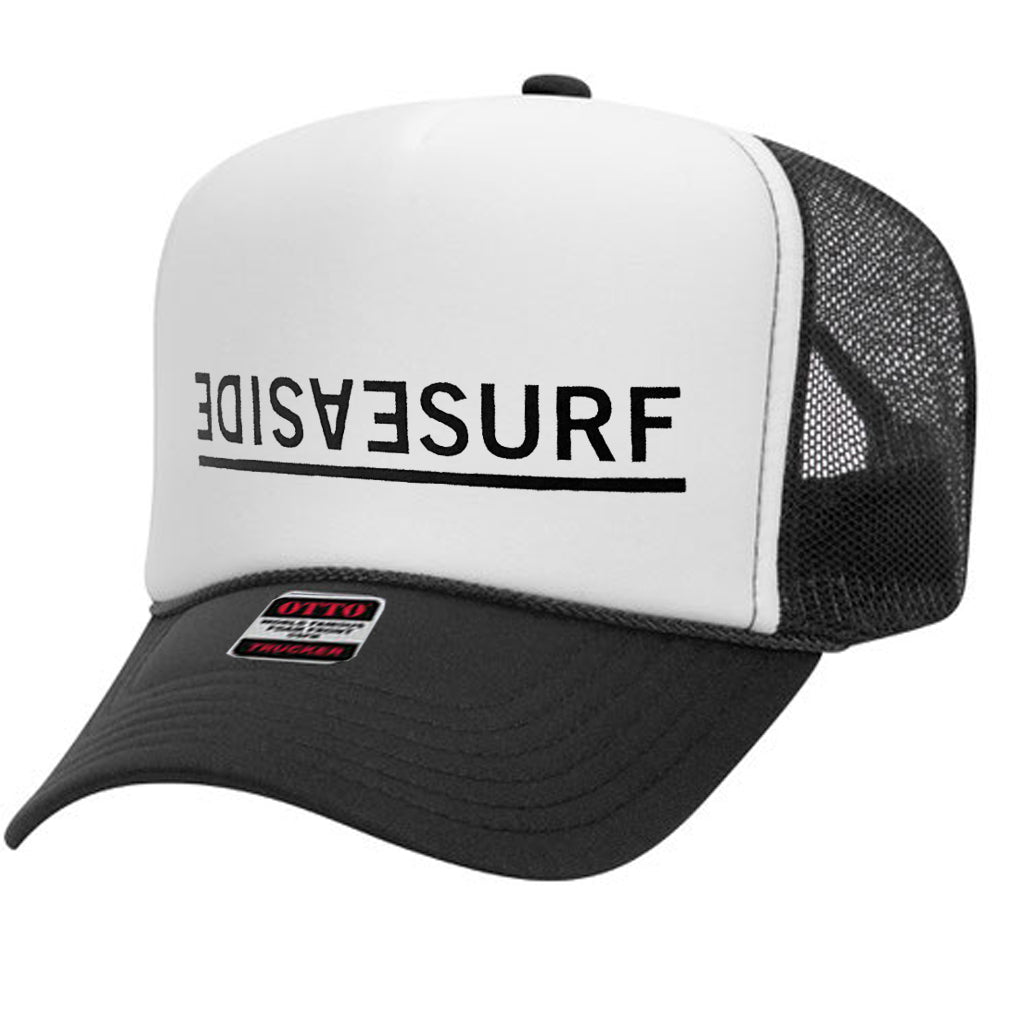 Seaside Surf Shop Invert Trucker Cap - Black/White - Seaside Surf Shop 
